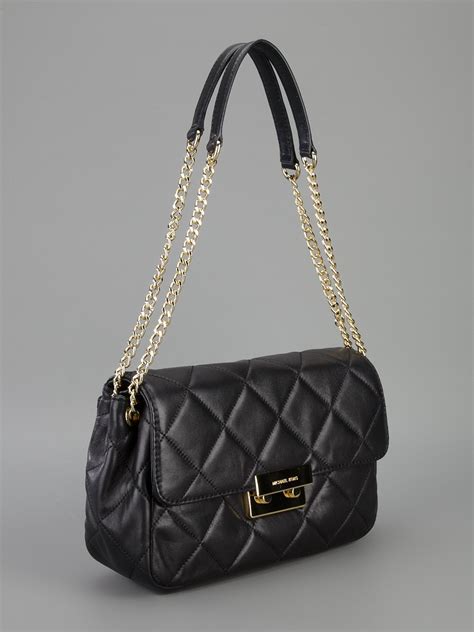 micheal kors black bag|michael kors quilted black bag.